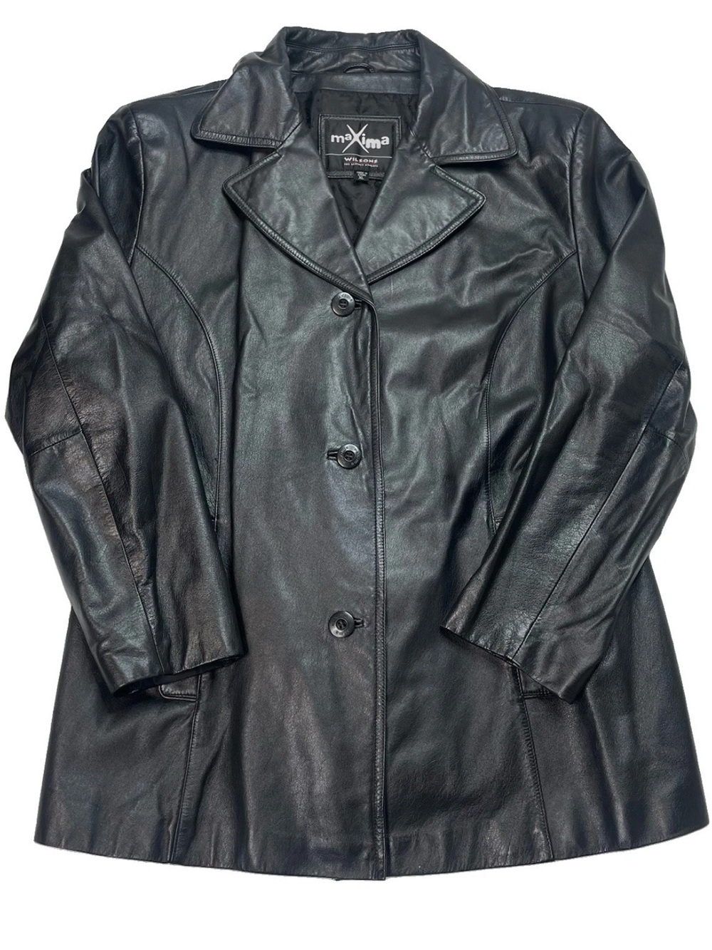 Wilsons Leather Maxima 100% Genuine Leather Jacket Womens Size XL Thinsulate Y2K
